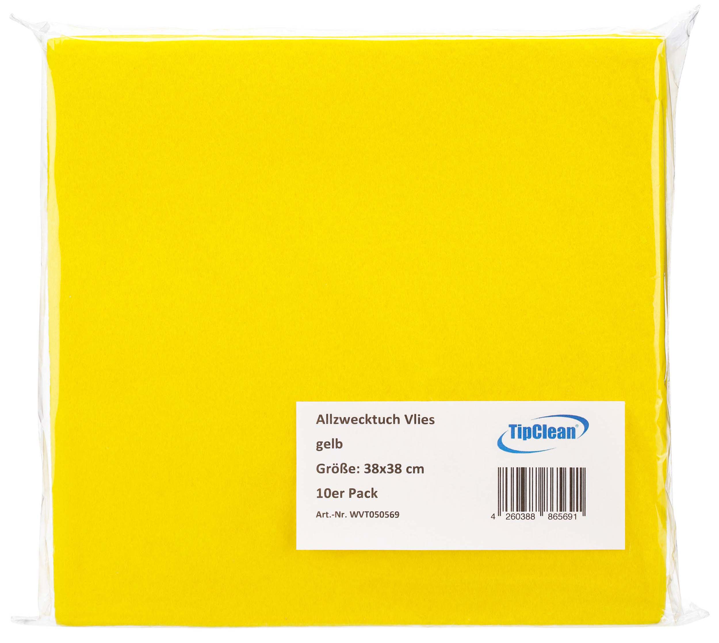 TipClean Allzwecktuch Vlies gelb 38 x 38 cm - 10er Pack